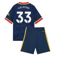 Arsenal Riccardo Calafiori #33 Vieras Peliasu Lasten 2026-27 Lyhythihainen (+ Lyhyet housut)